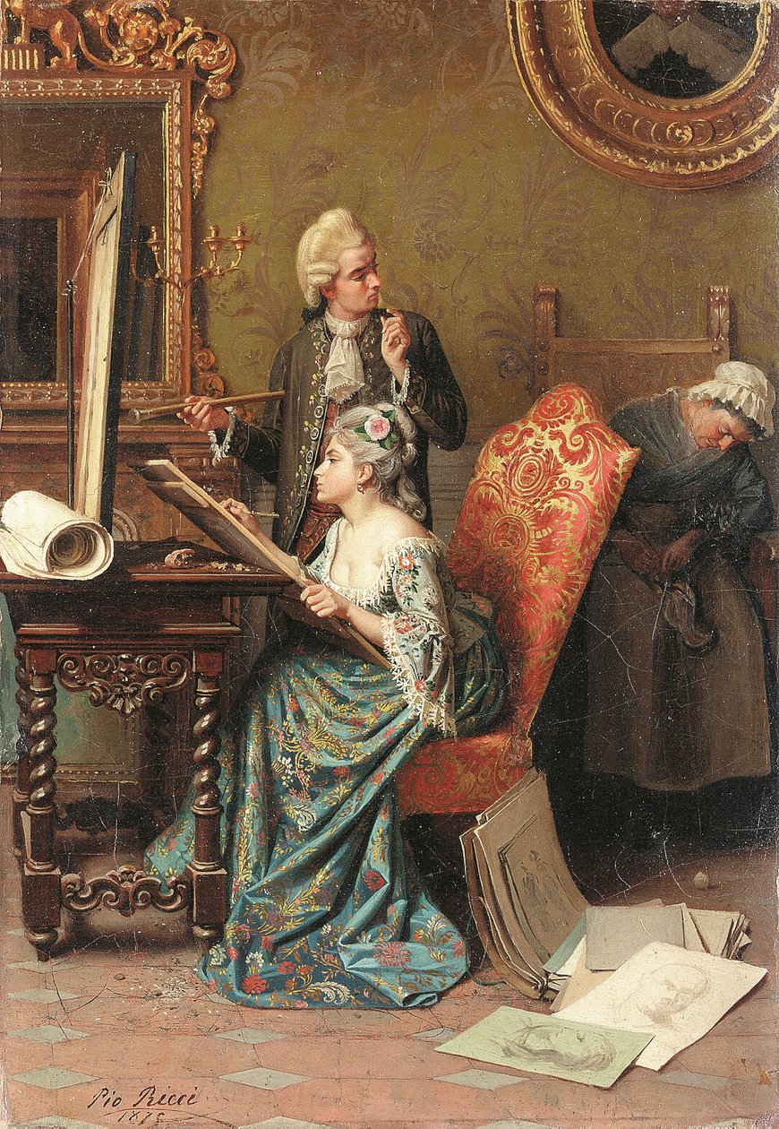 La lezione di pittura da Pio Ricci