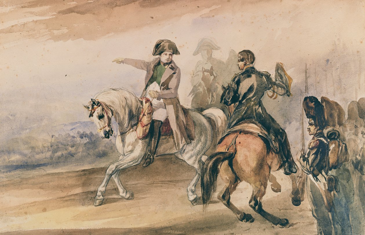 Napoleone che rivede le sue truppe, 1834 da Piotr Michalowski