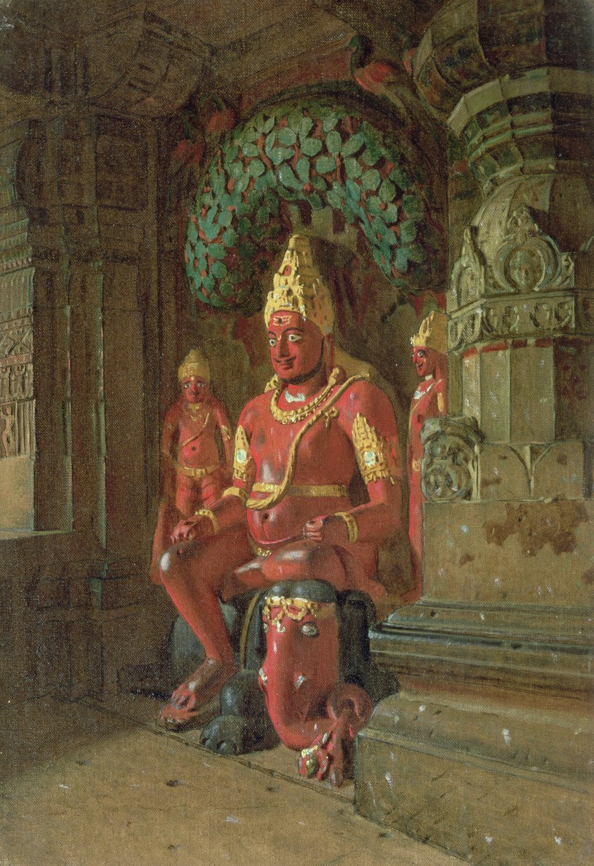 Statua di Vishnu nel Tempio di Indra, 1874 da Piotr Petrovitch Weretshchagin