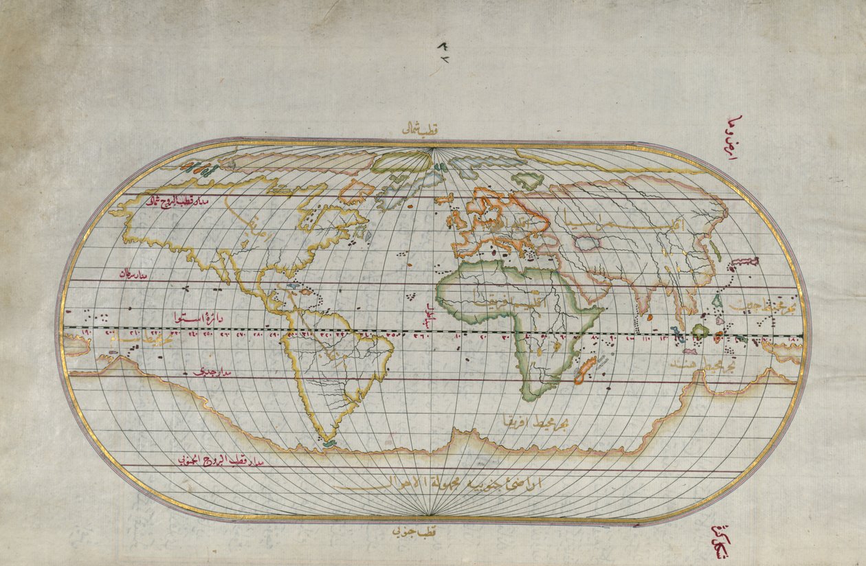 Mappa del mondo ovale da Piri Reis