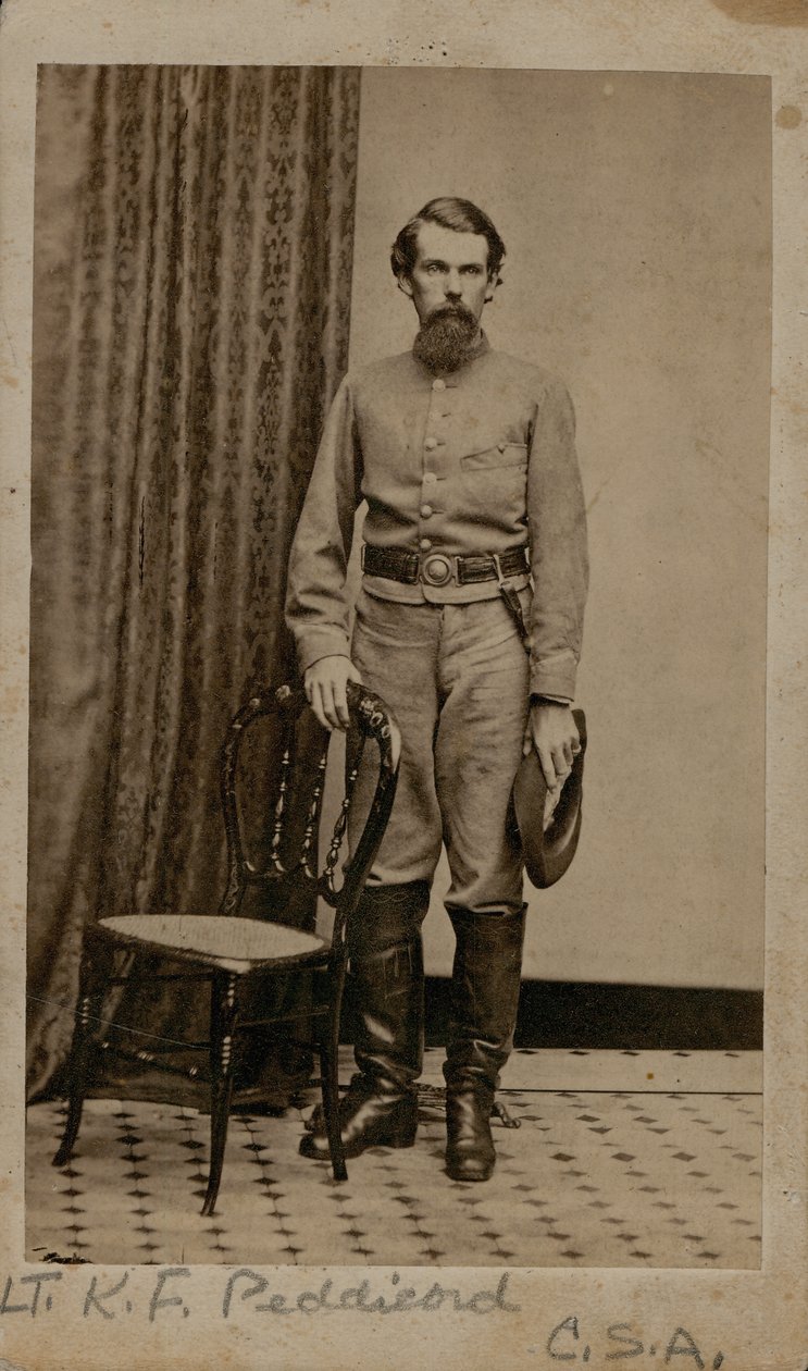 Kellion F. Peddicord, Tenente, Compagnie B, 2° Cavalleria del Kentucky (Confederati) da Pittsburg Cargo