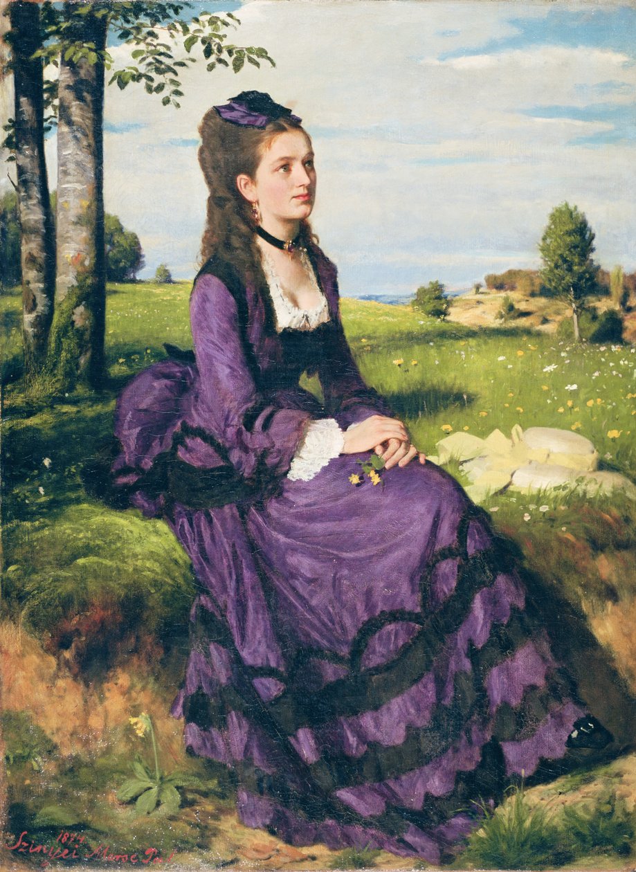 Donna in viola, 1874 da Pál Szinyei Merse