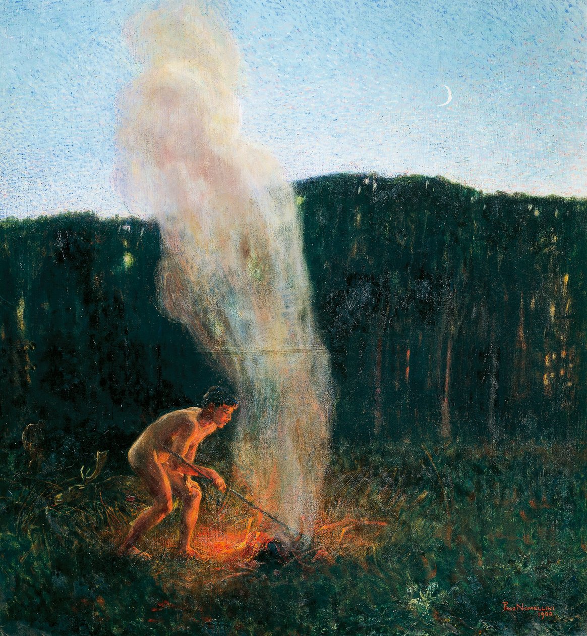 Colonna di fumo da Plinio Nomellini