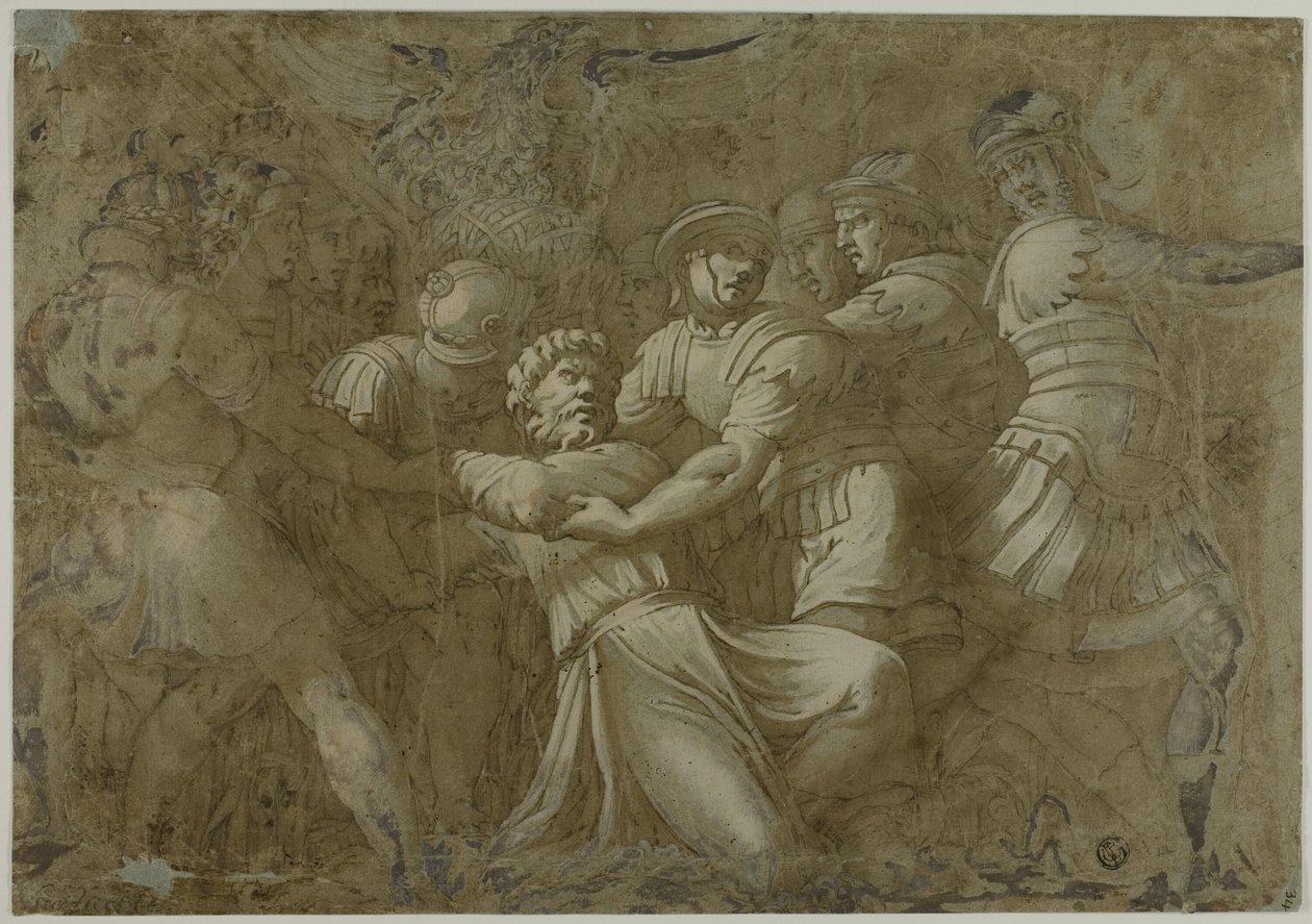 Soldati Romani che Arrestano San Pietro (?) da Polidoro da Caravaggio
