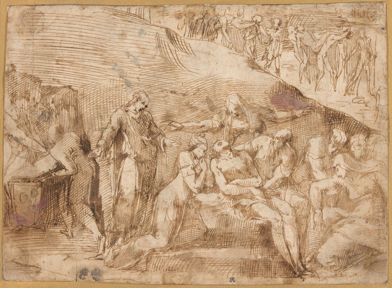 Il compianto di Cristo (recto e verso) da Polidoro da Caravaggio