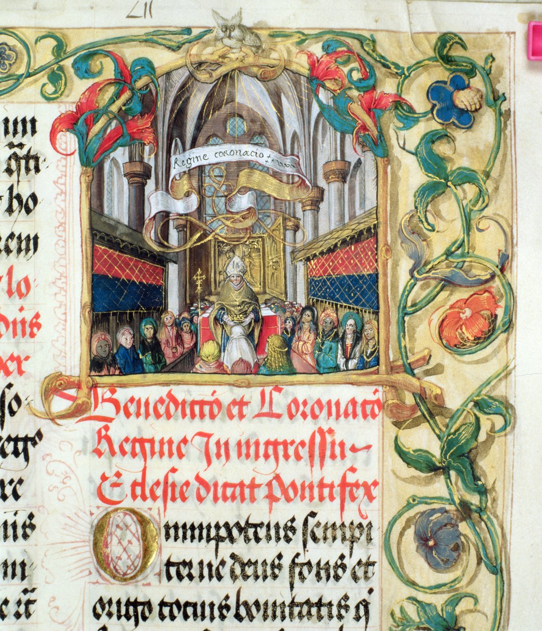 Incoronazione della regina di Polonia dal Pontificale del vescovo Erasmus Ciolek, c.1510 da Polish School
