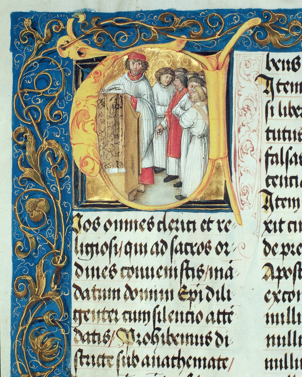 Ordinazione dei seminaristi al sacerdozio dal Pontificale del vescovo Erasmus Ciolek, c.1510 da Polish School