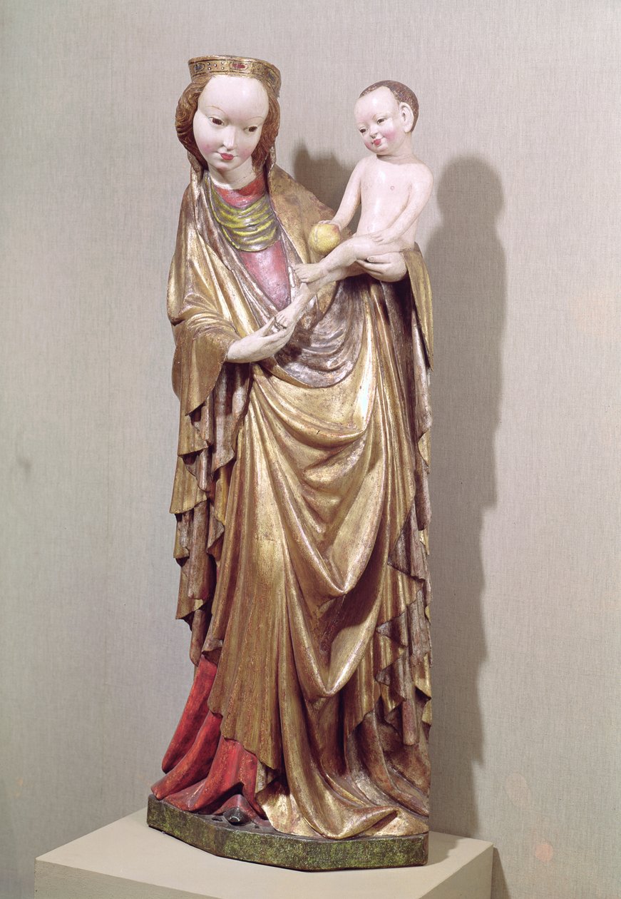 Vergine con Bambino, c.1400 (legno policromo) da Polish School