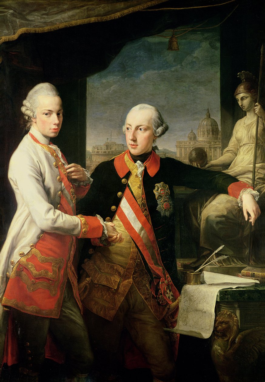 Kaiser Giuseppe II (1741-90) e il Granduca Leopoldo di Toscana da Pompeo Girolamo Batoni