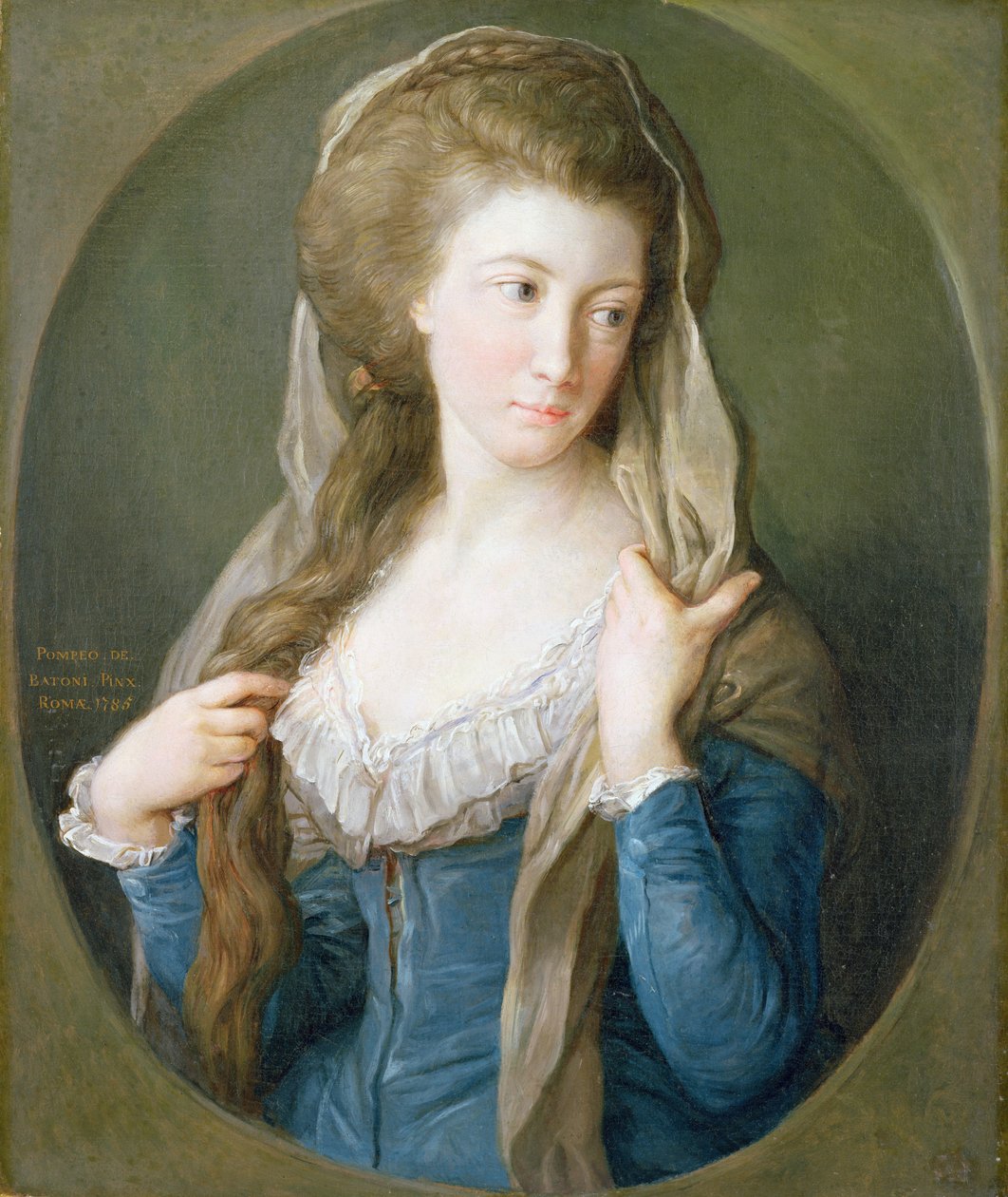 Ritratto di una Donna, tradizionalmente identificata come Margaret Stuart, Lady Hippisley da Pompeo Girolamo Batoni