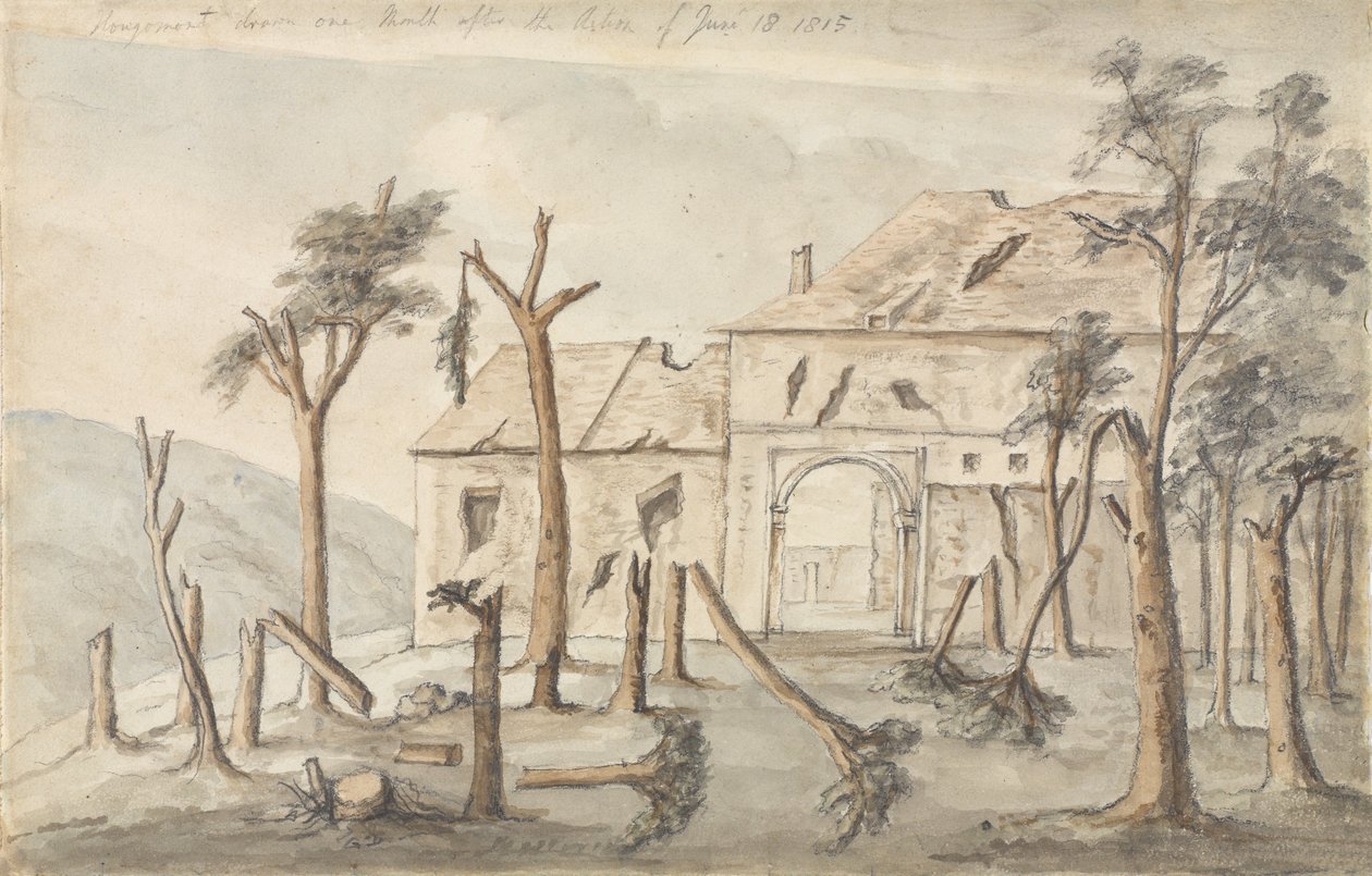 Hougoumont disegnato un mese dopo l