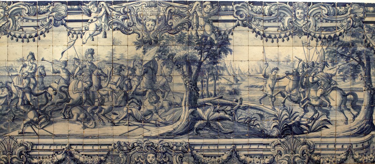 Alessandro Magno (356-323 a.C.) combatte i Persiani da Portuguese School