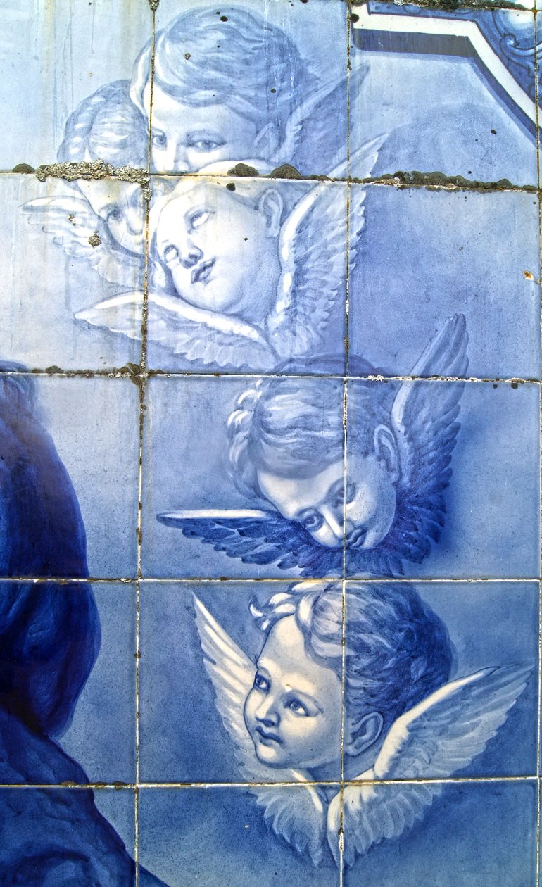 Pannello decorativo raffigurante cherubini, Lamego, Portogallo (1738) da Portuguese School