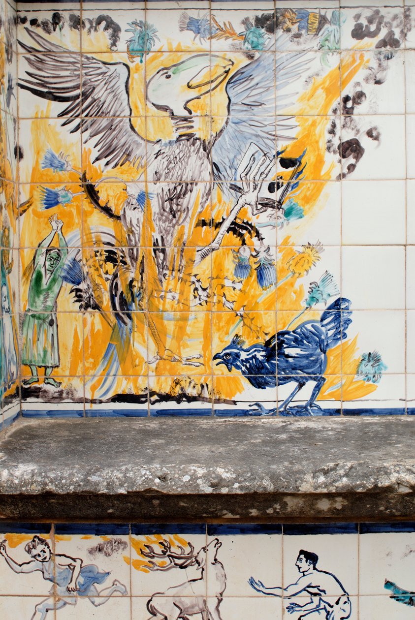 Panca piastrellata da Portuguese School