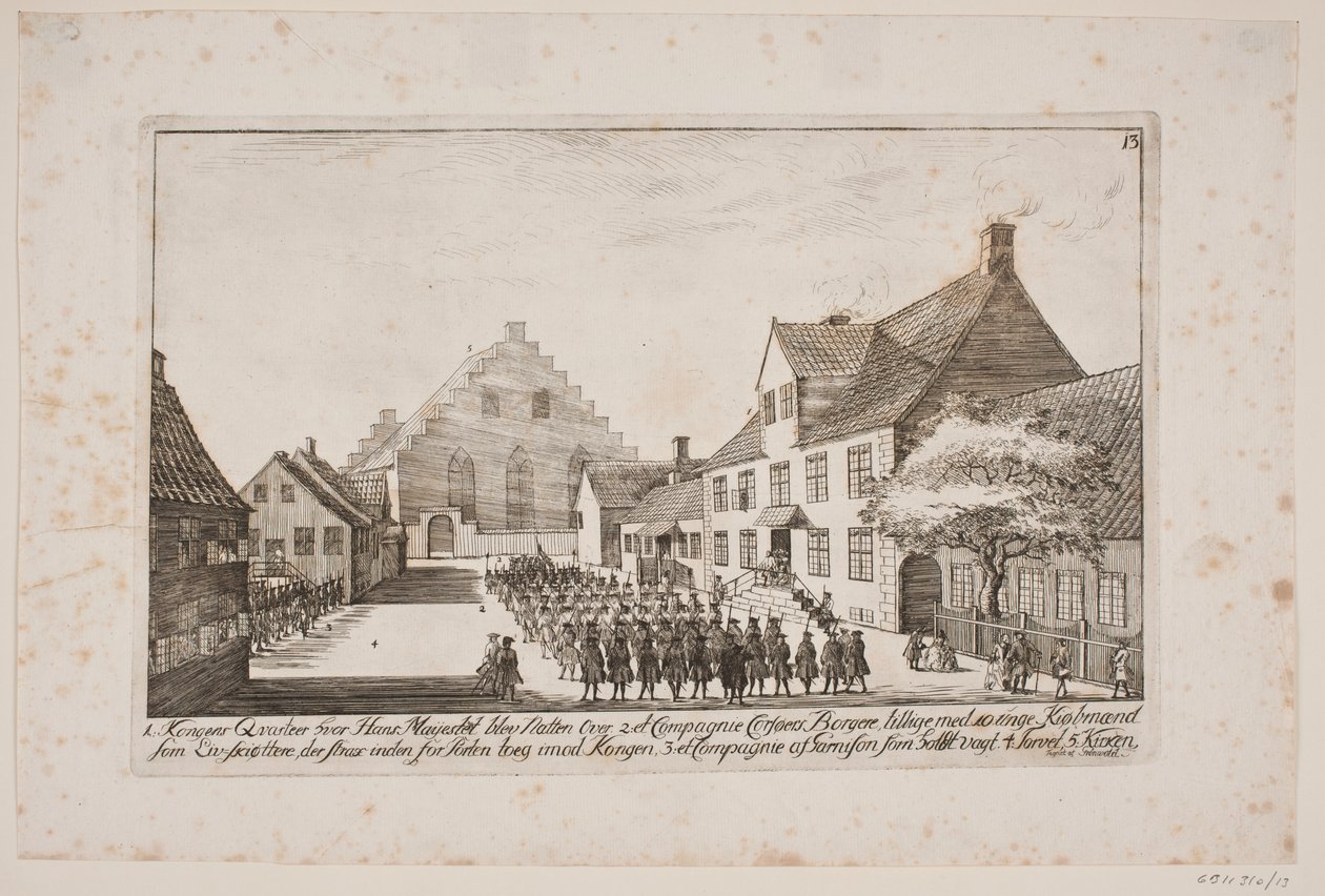 Quartiere di Federico V durante la visita a Korsør da Poul Isac Grønvold