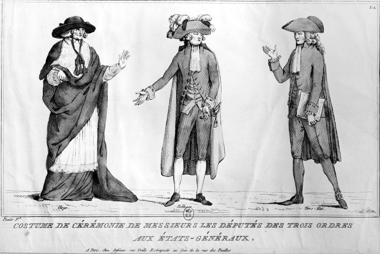 Costumi cerimoniali dei Deputati dei Trois Ordres agli Stati Generali, 4 maggio 1789 da Poulet