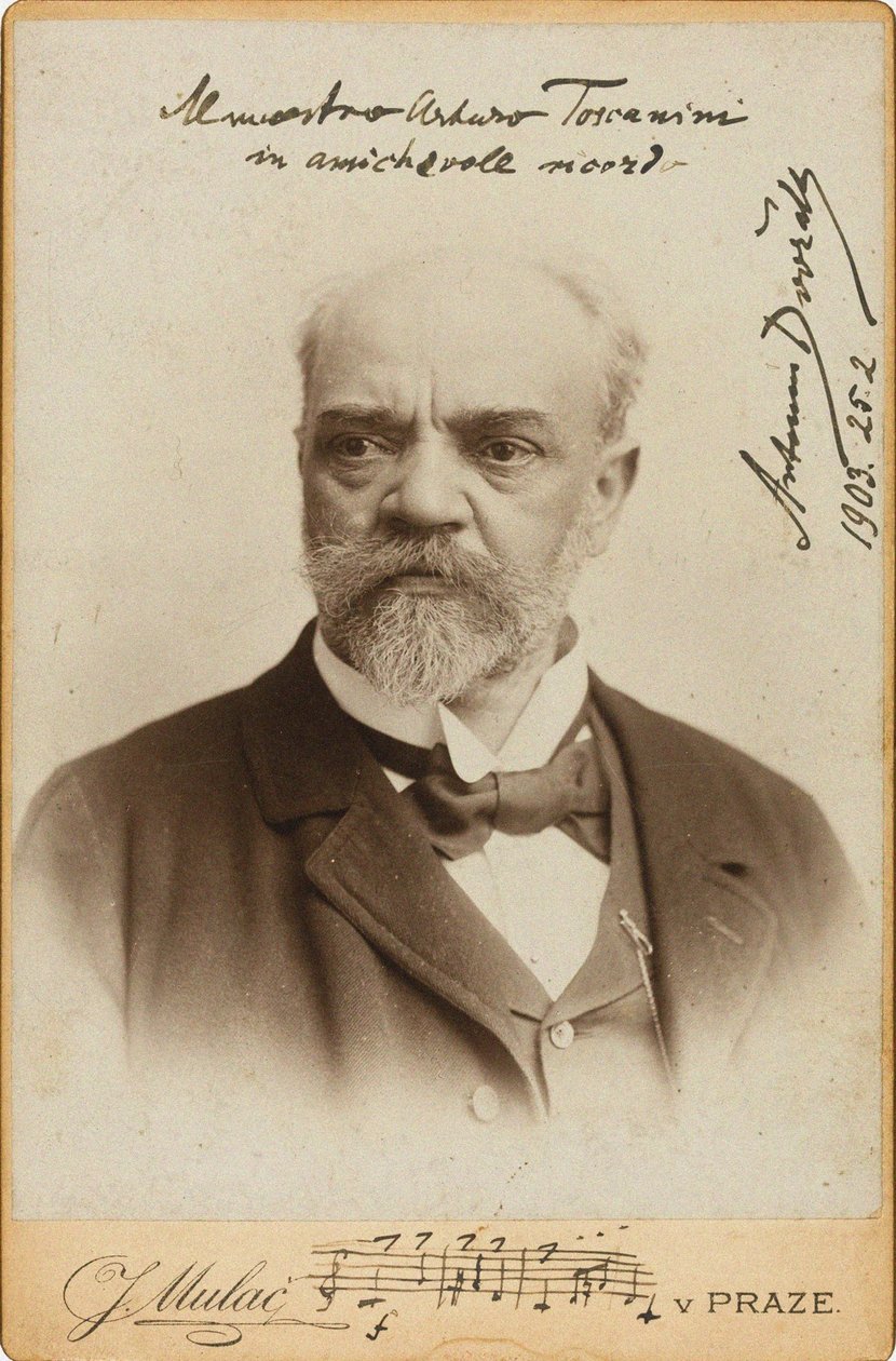 Ritratto del compositore Antonin Dvorak da Prague . Photo studio J. Mulac