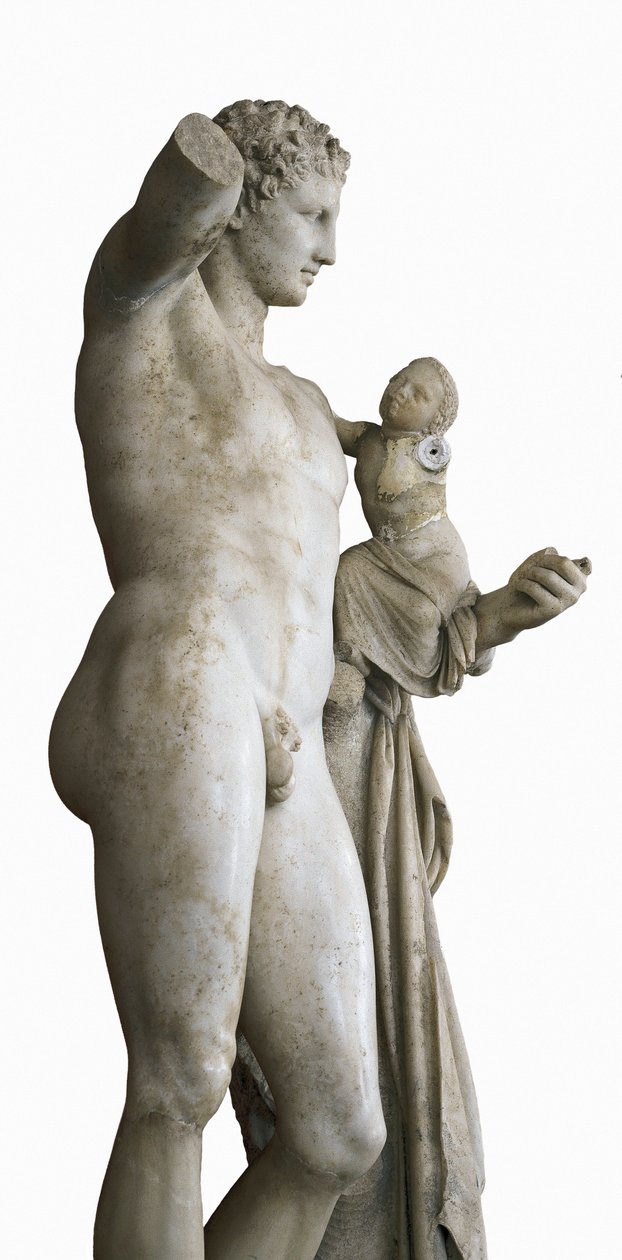 Ermes che porta il bambino Dioniso, c. 330 a.C. da Praxiteles