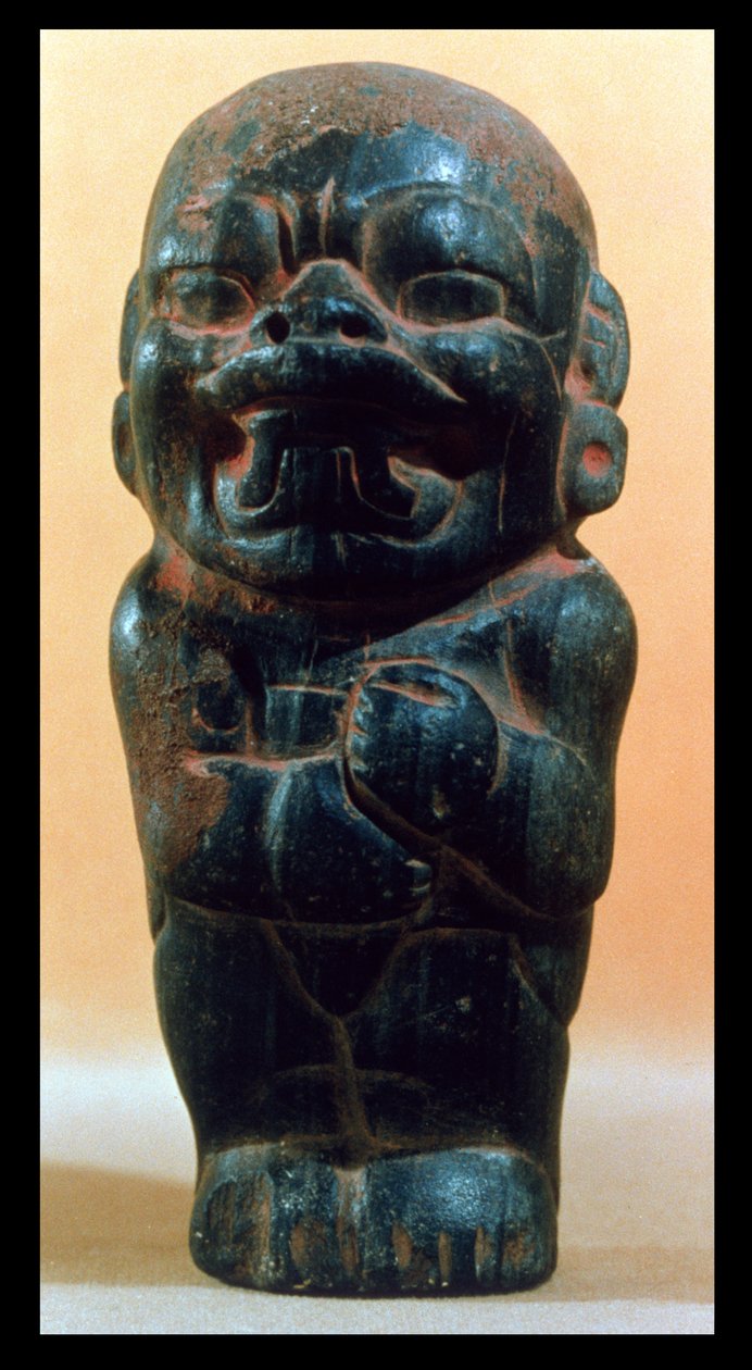 Figura con testa di giaguaro, dalla cultura olmeca, 3000-1000 a.C. da Pre Columbian