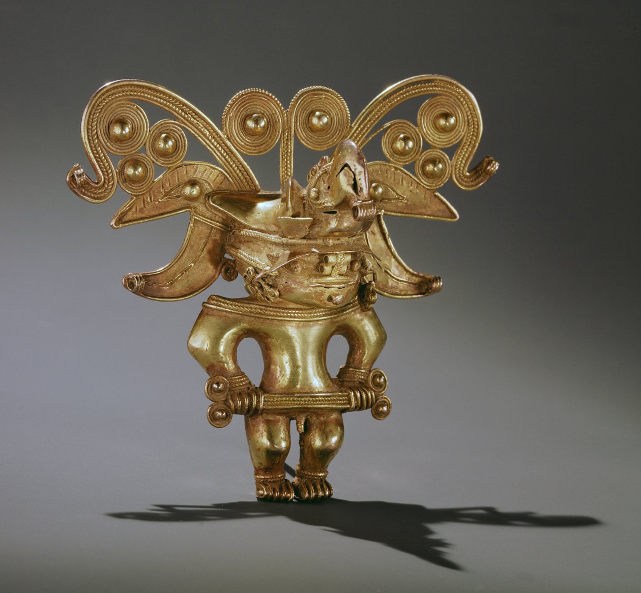 Pendente a figura di guerriero Tairona (oro) da Pre Columbian