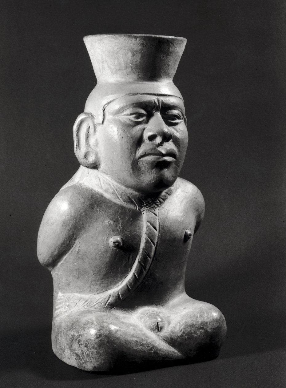Vaso a forma di prigioniero, Mochica (200-800 d.C.) da Pre Columbian