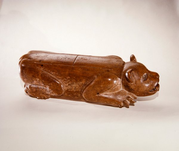 Tamburo giaguaro accovacciato, Cultura Azteca da Pre Columbian Pre Columbian