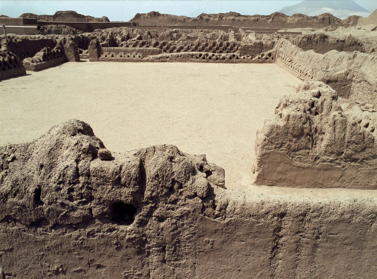 Cultura Chimu: veduta della città precolombiana di Chanchan, 850-1470 d.C. da Pre Columbian Pre Columbian