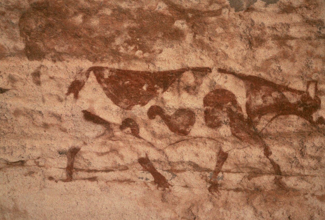 Una mucca (dipinto murale) da Prehistoric