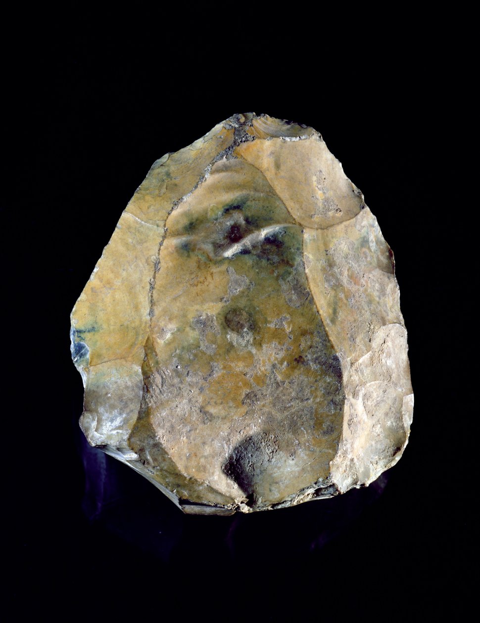 Nucleo di pietra, usato per fare utensili, c.250000 a.C. (selce) da Prehistoric