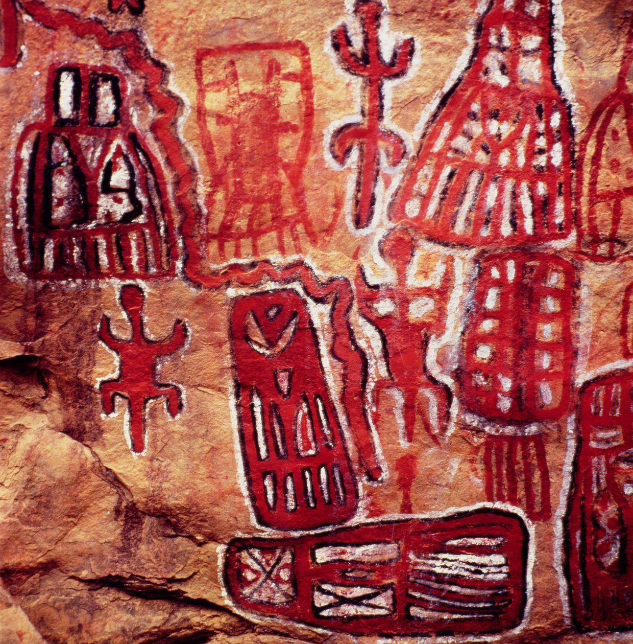Pittura rupestre preistorica, dalla regione Songhai-Dogon del Mali da Prehistoric