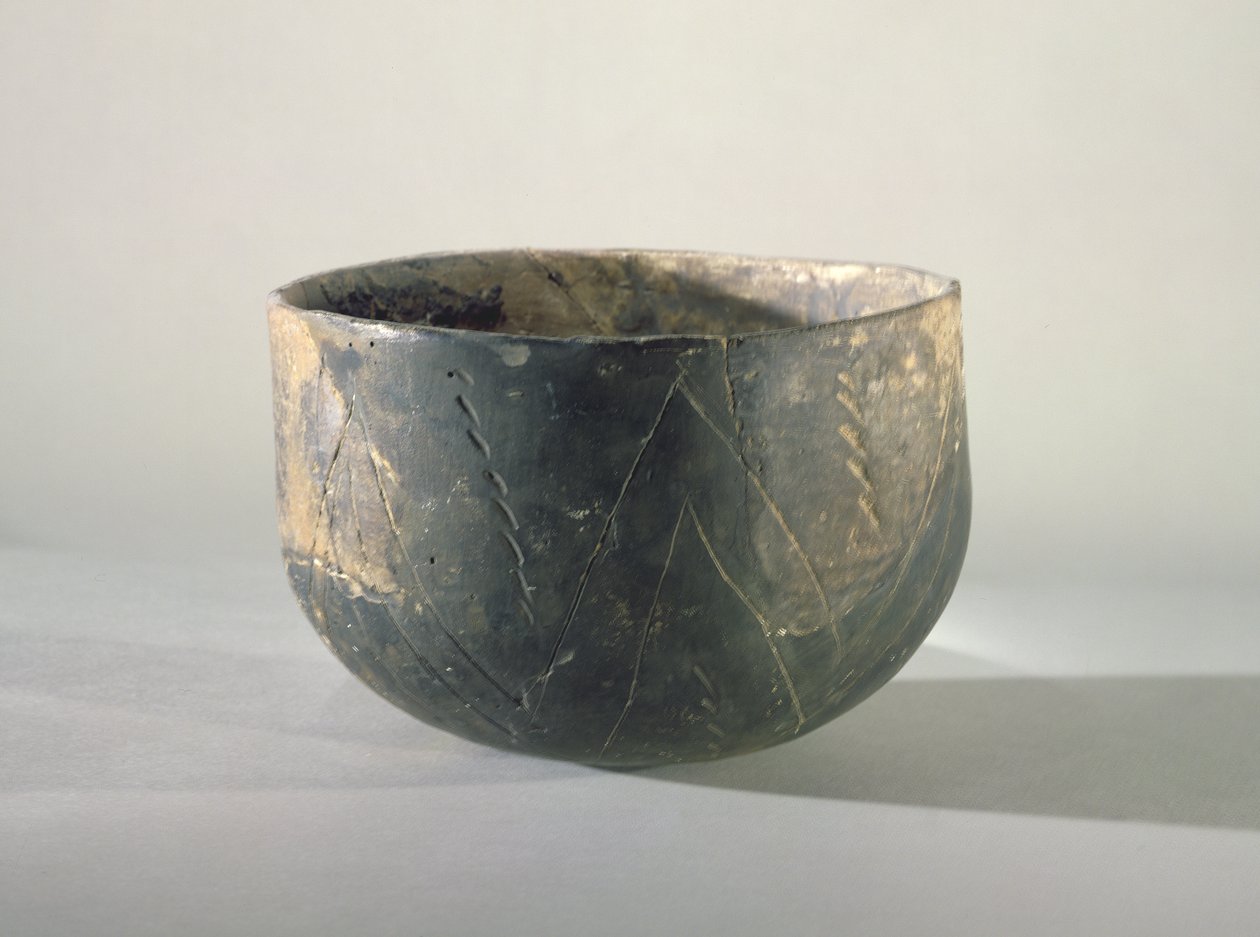 Vaso con decorazione a nastro, Neolitico danubiano da Prehistoric