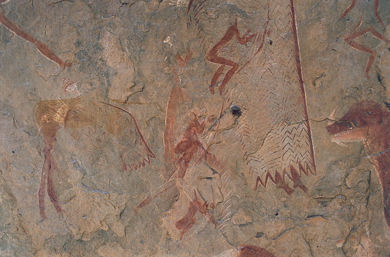 Figure umane e animali (pittura rupestre) da Prehistoric Prehistoric