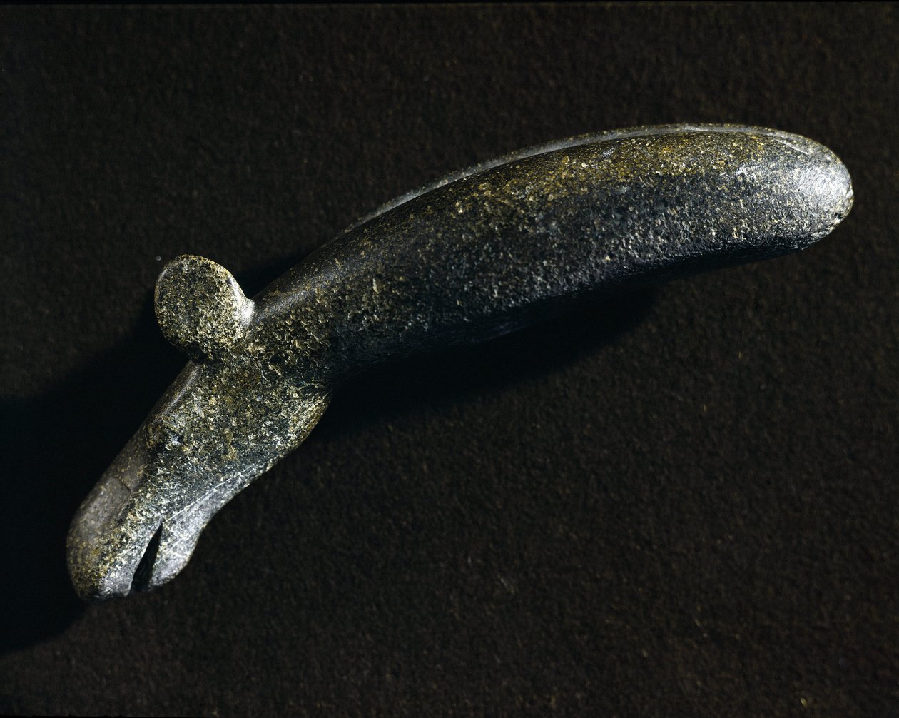 Preistoria: utensile in diorite a forma di alce. Età della Pietra. Museo Svedese di Antichità Nazionali, Stoccolma, Svezia da Prehistoric Prehistoric