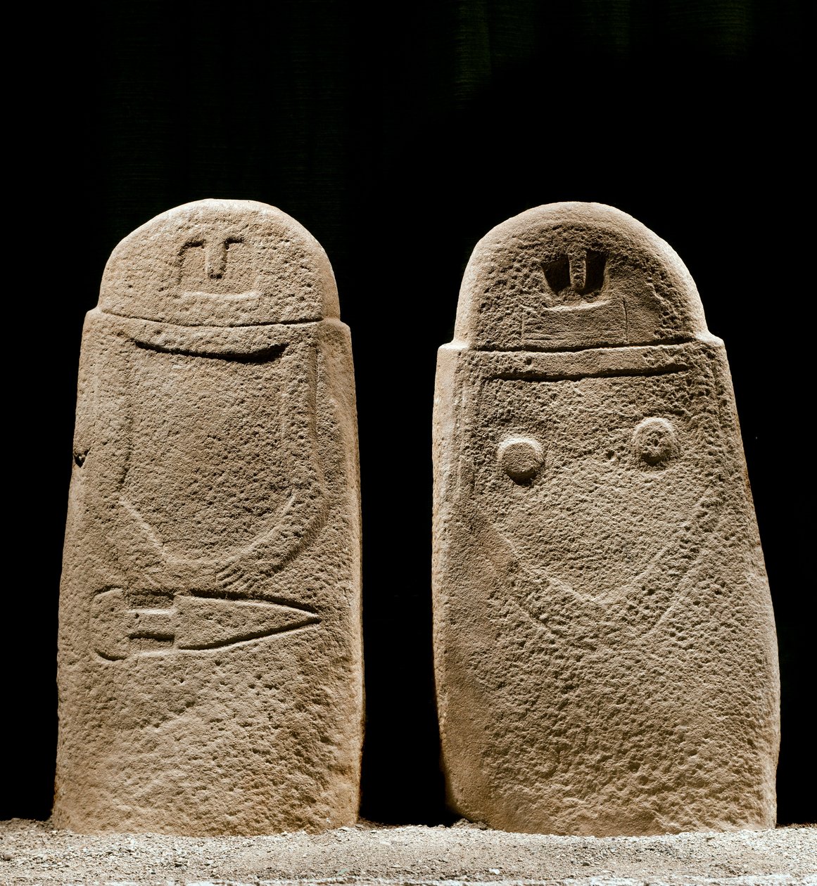 Due menhir di uomo e donna dell