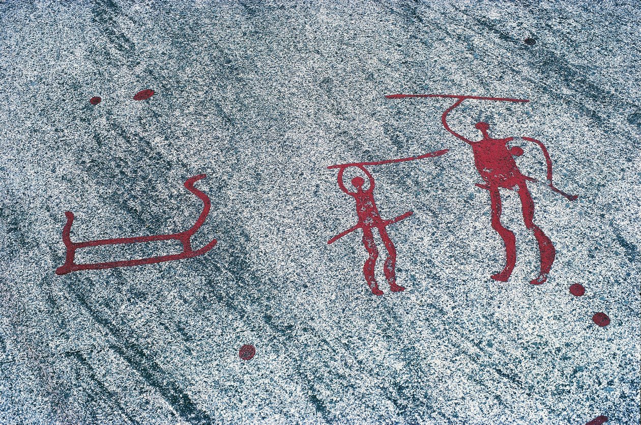 Svezia, Contea di Vastra Gotaland, a nord di Bohuslan, Tanum (Tanumshede), pitture rupestri da Prehistoric Prehistoric