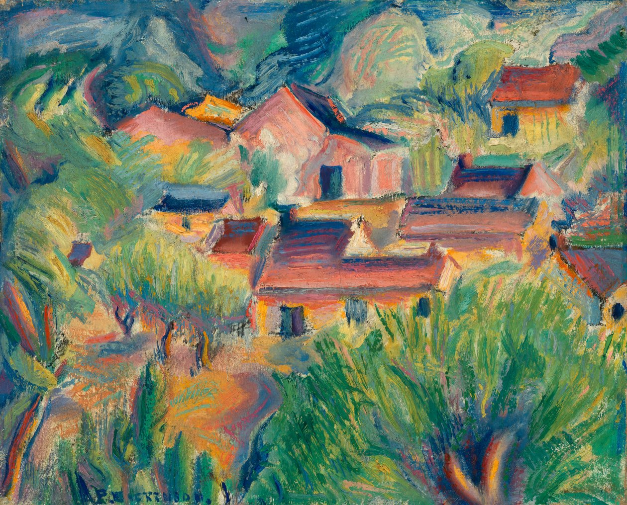 Case e paesaggio da Preston Dickinson