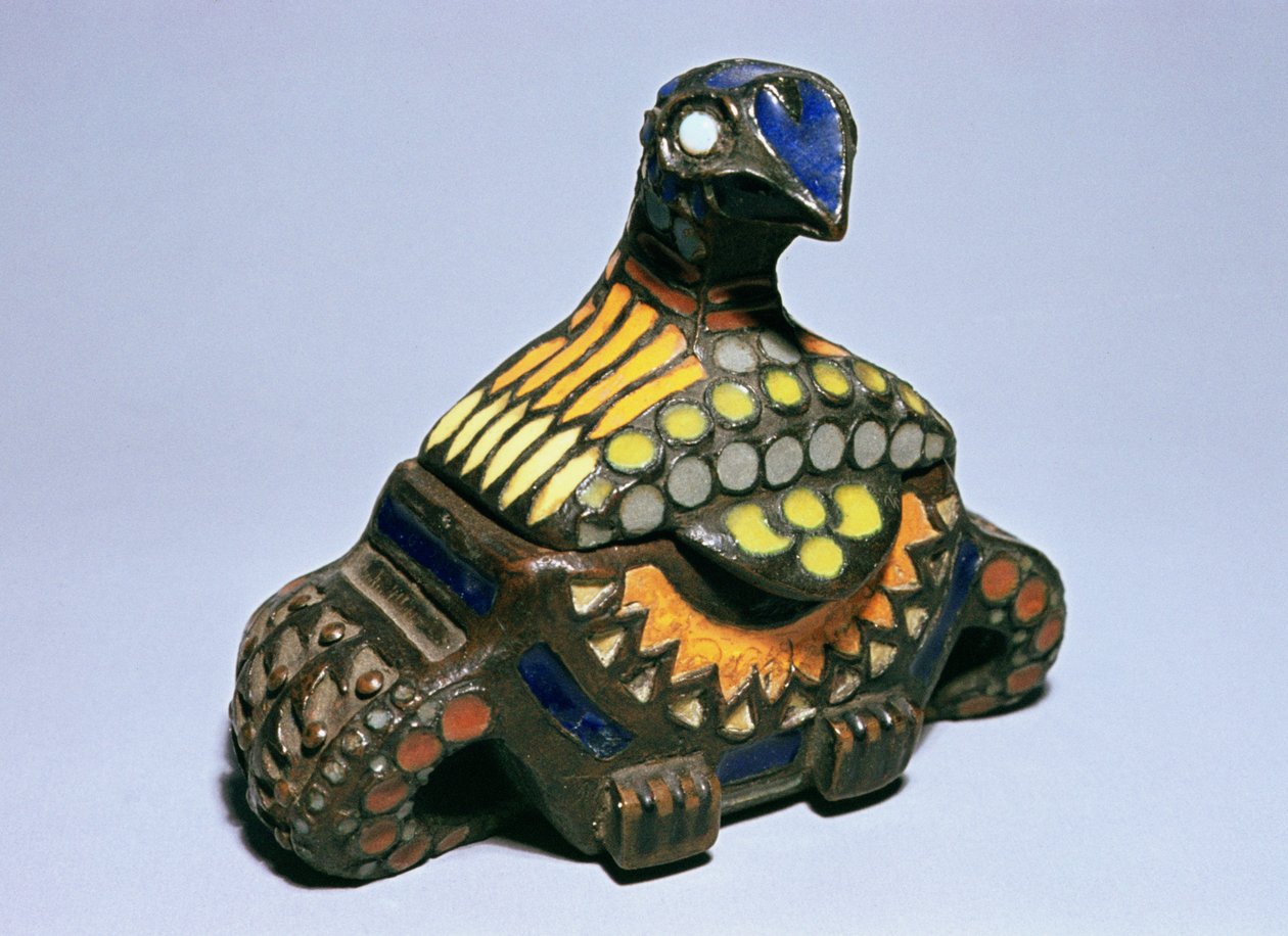 Scatola per piccioni dai laboratori Talashkino, c.1908 (bronzo e smalto) da Princess Maria Tenisheva