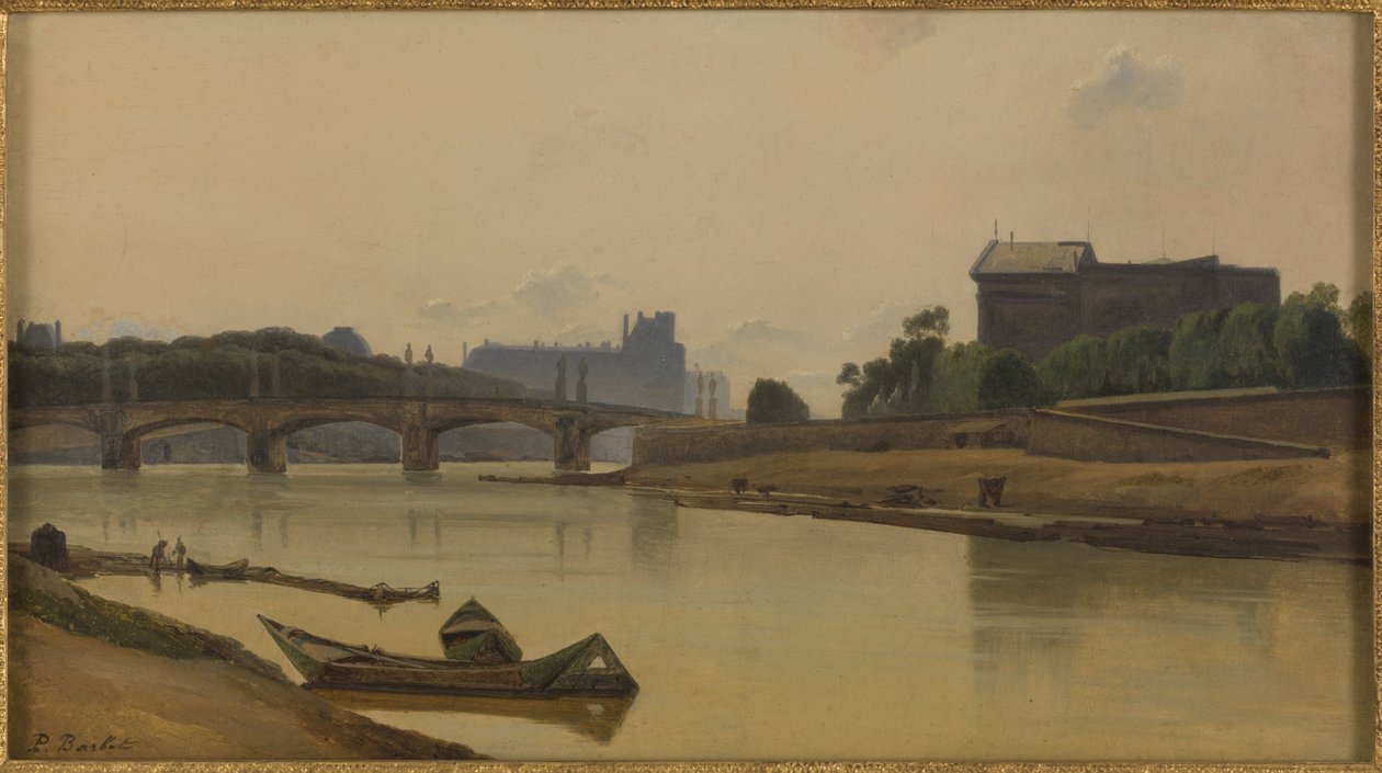 Il ponte della Concordia visto dal quai de la Conférence, circa 1830 da Prosper Barbot