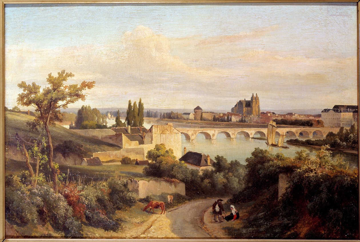 Il ponte di Tours nel 1833 da Prosper Barbot