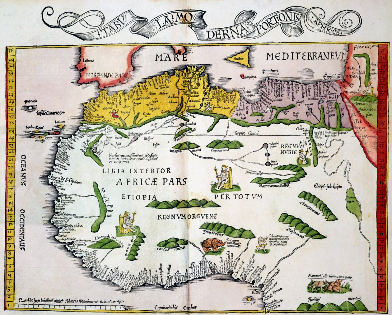 Mappa del Nord Africa e dell