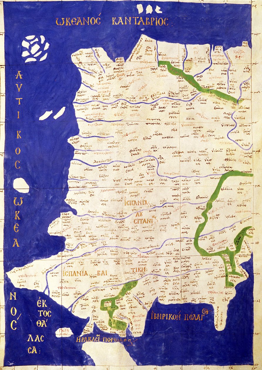 Mappa di Spagna e Portogallo, da 
