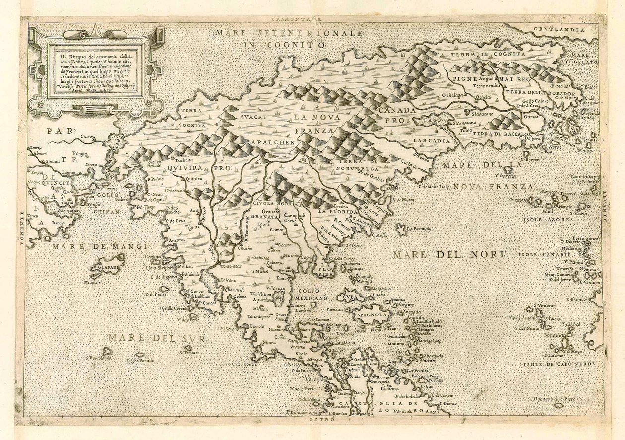 Il Desegno del Discoperto della Nova Franza da Ptolemy