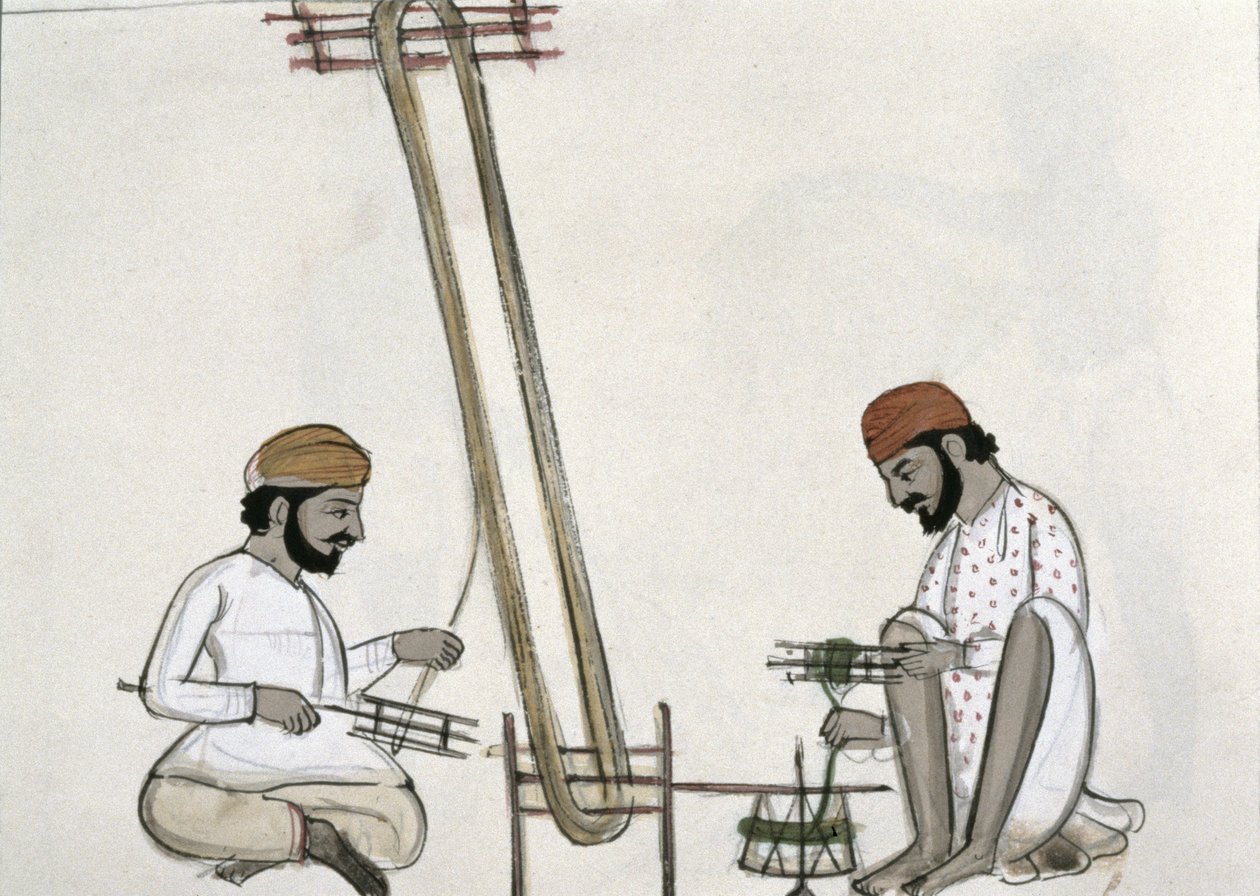 Rulli di seta, c.1890 da Punjabi School