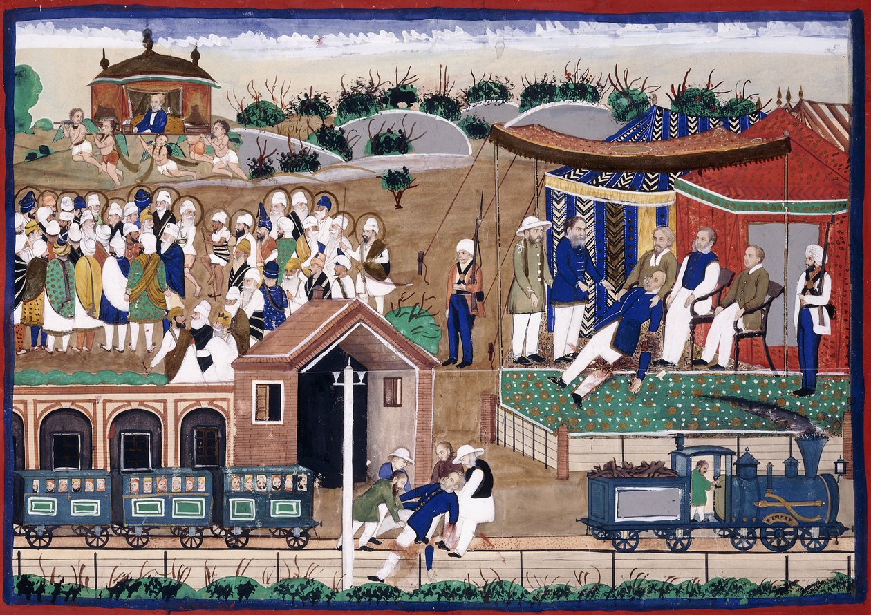 La morte di Sir Donald Friell McLeod, dopo un incidente sulla Metropolitan Railway alla stazione di Gloucester Road (1872) da Punjabi School