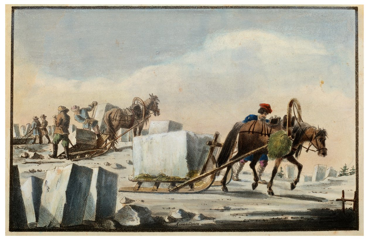 Spaccatura del ghiaccio, 1825 da Pyotr Alexandrov