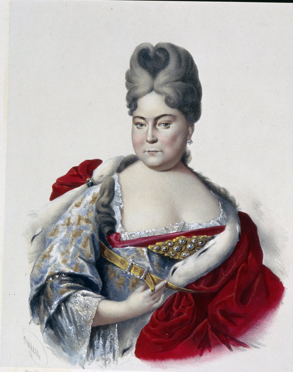 Ritratto della Granduchessa Natalya Alexeevna di Russia (1673-1716), sorella dello zar Pietro I il Grande (1672-1725) da Pyotr Fyodorovich Borel