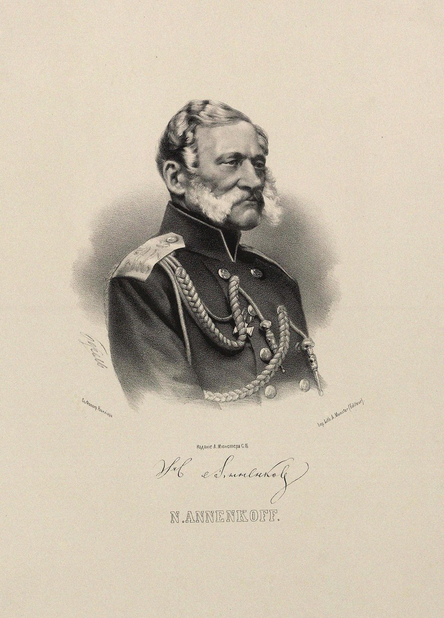 Ritratto del generale Nikolai Nikolayevich Annenkov 1799-1865 da Pyotr Fyodorovich Borel