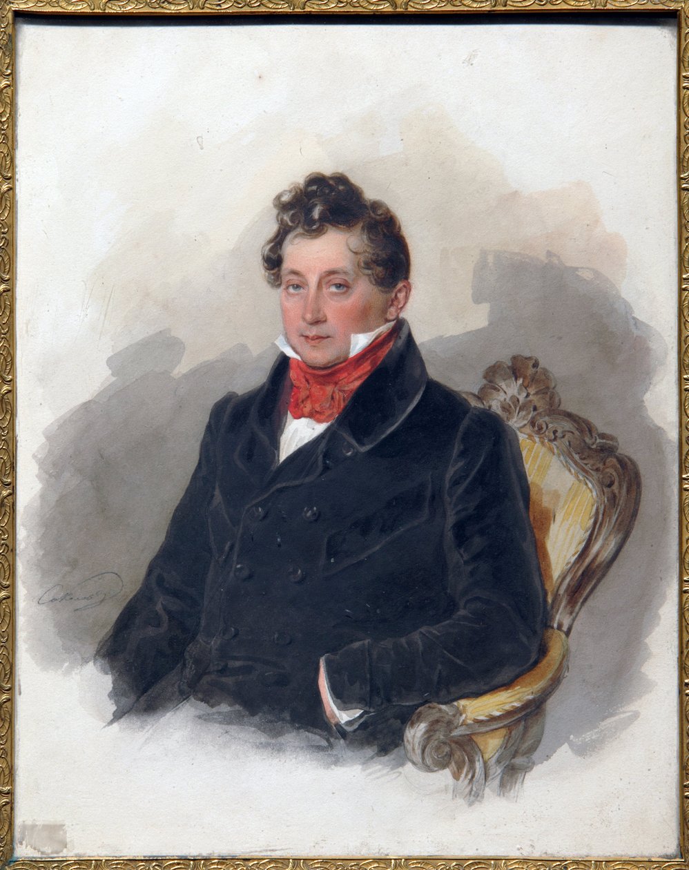 Ritratto del decabrista Mikhail Vielgorsky da Pyotr Fyodorovich Sokolov