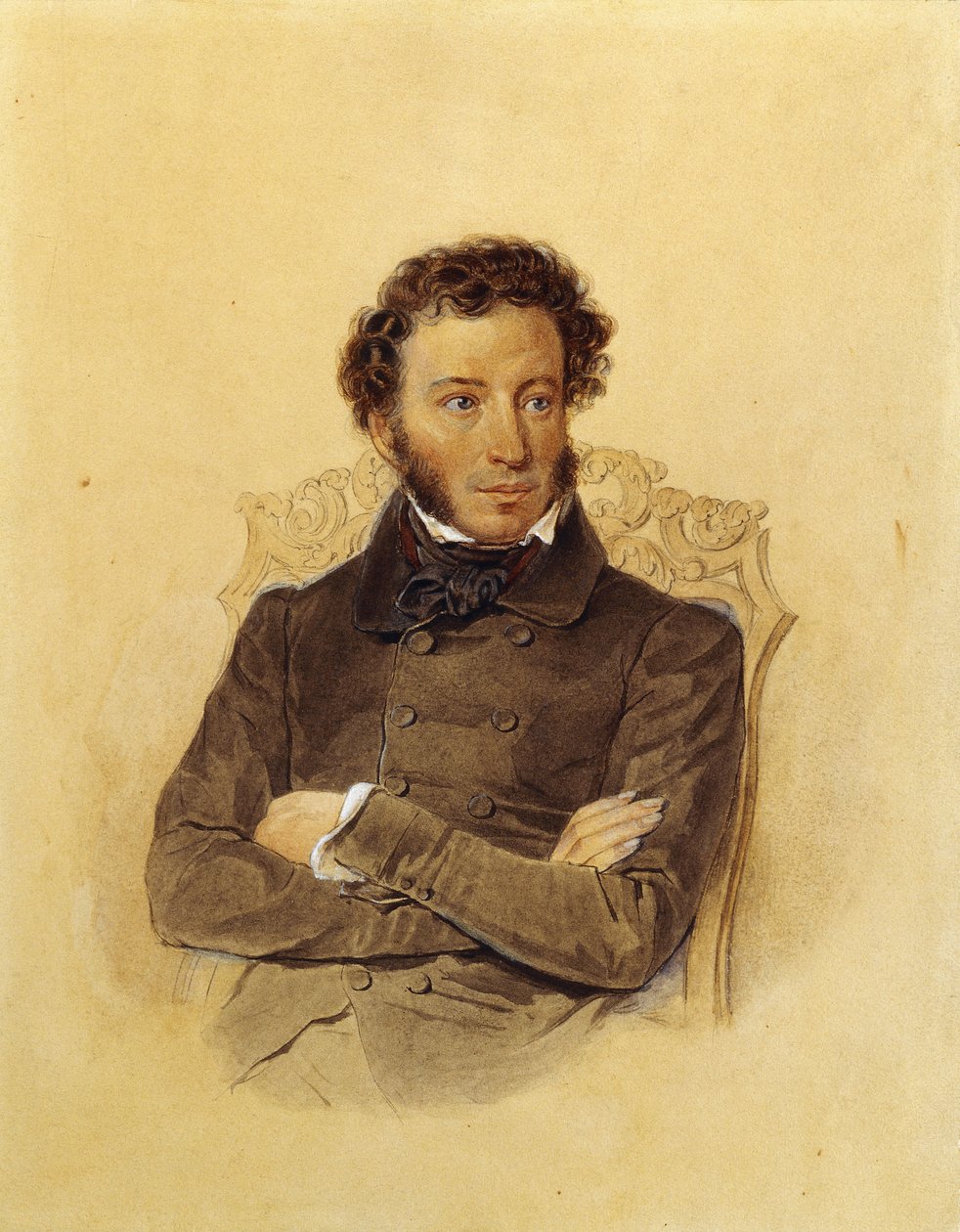 Ritratto del poeta Aleksandr Sergeevich Pushkin da Pyotr Fyodorovich Sokolov
