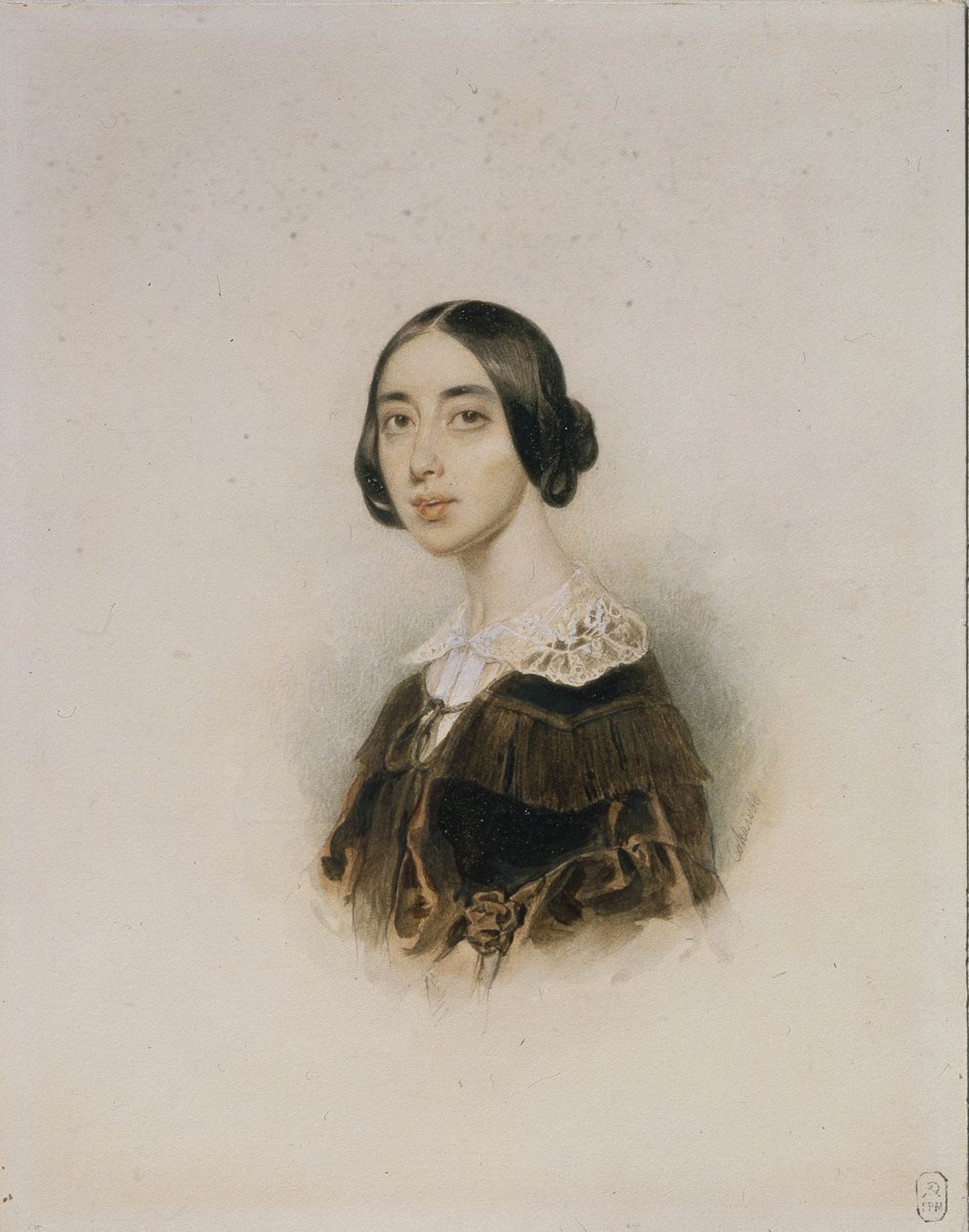Ritratto della cantante e compositrice Michelle Pauline Viardot-García 1821-1910, 1843-1845 da Pyotr Fyodorovich Sokolov